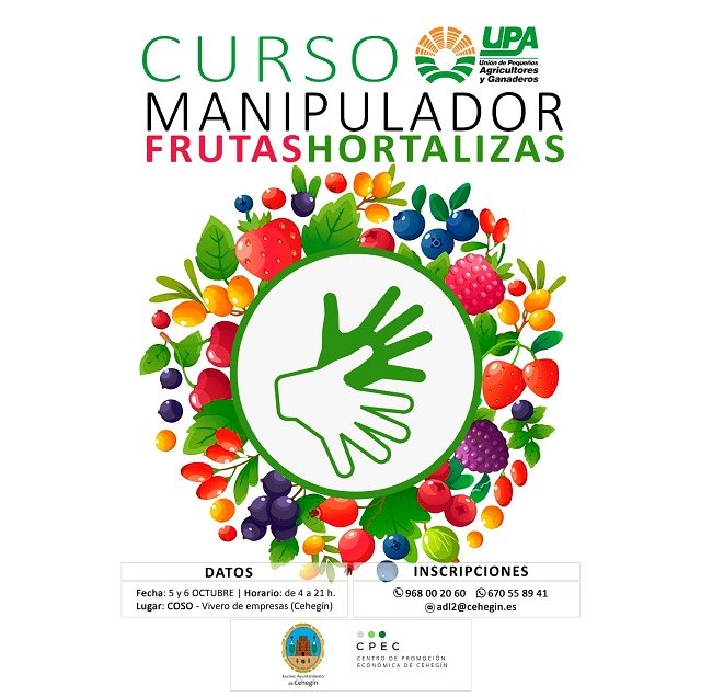 La concejalía de Agricultura programa un ‘Curso de Manipulador de Frutas y Hortalizas’