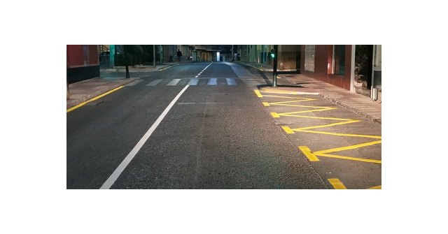 El ayuntamiento de Cehegín realiza el repintado integral de todas las señales viales del pavimento del municipio
