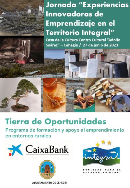 Cehegín acogerá la jornada “Experiencias innovadoras de Empredizaje en el Territorio Integral”