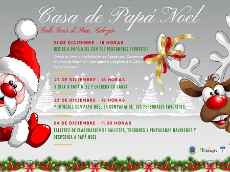 La Casa de Papa Noel llegará esta Navidad a Cehegín