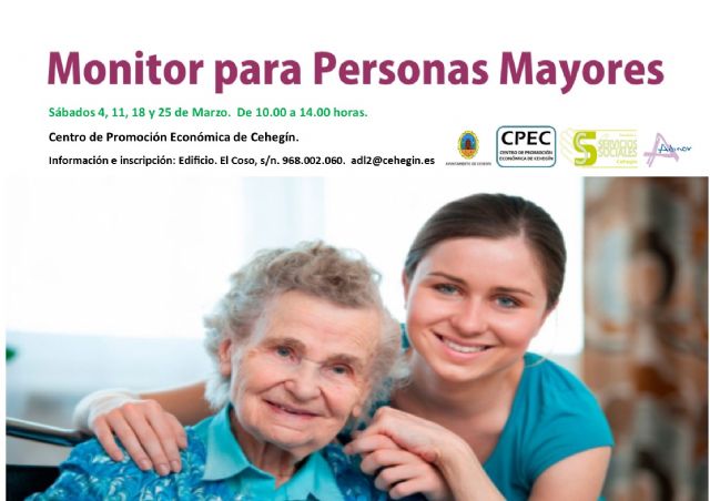 Abierto el plazo de inscripción para un taller de 'Monitor para personas mayores'