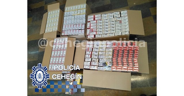 La Policía Local de Cehegín desarticula una organización dedicada a la distribución ilegal de tabaco