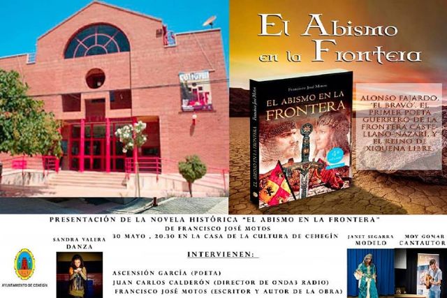Francisco José Motos presentará su novela 'El abismo en la frontera' este miércoles, 30 de mayo